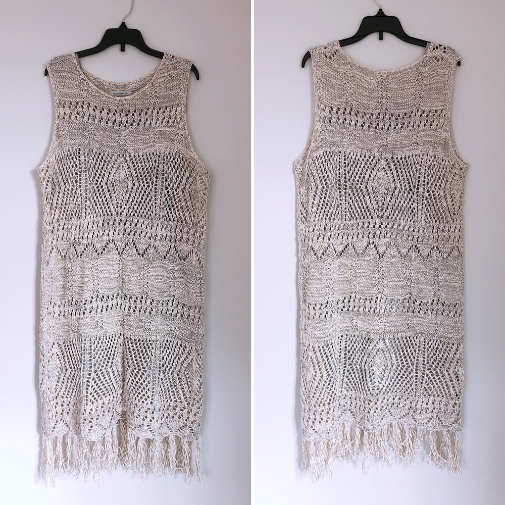 Knit sleeveless midi dress